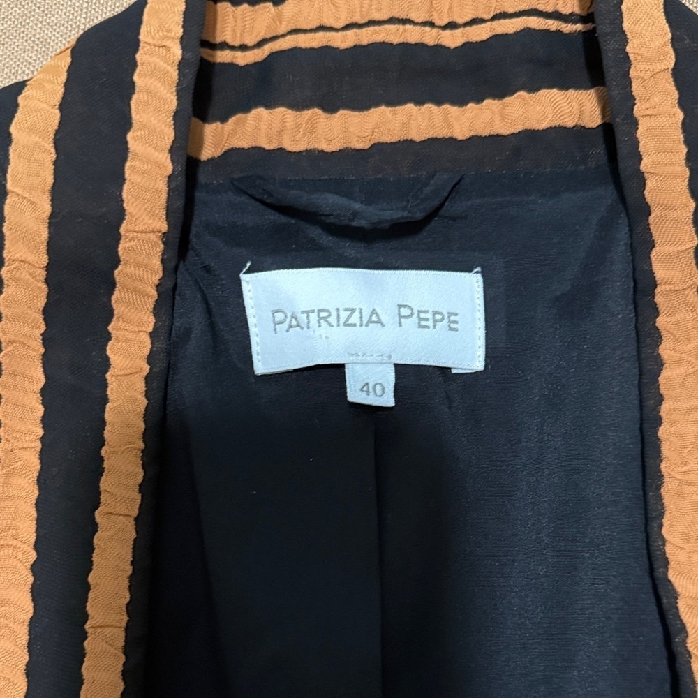 Striped Black and Orange Blazer - Picture 5 of 14